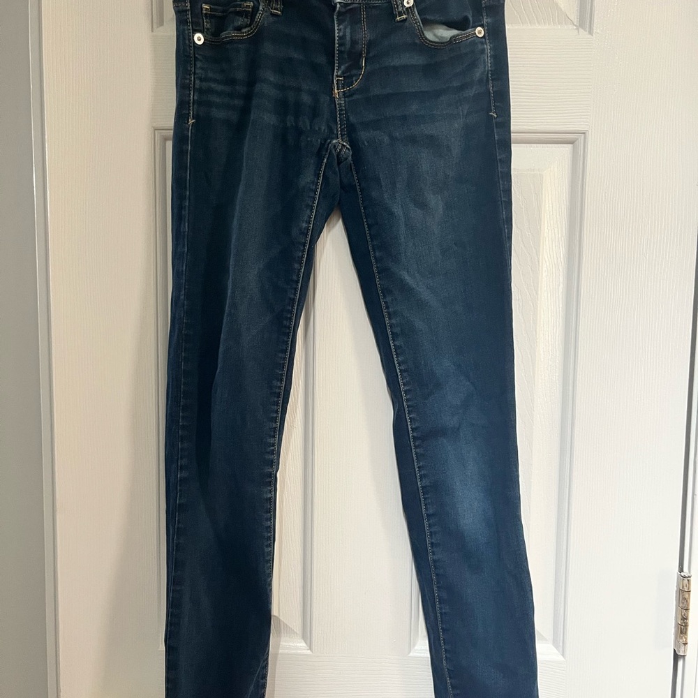 Anerican eagle skinny low rise jeans dark blue Size 4 womens